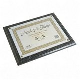 Award-A-Plaque with Blank Certificate, Plexi Cover, 10-1/2x13, Black Marble NUD18815M