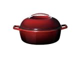 KitchenAid 12-Inch Cast-Iron Chicken Fryer, Garnet