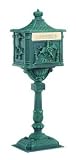 Victorian Pedestal Mailbox - Patina