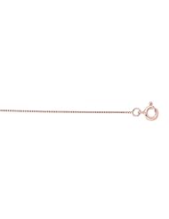 14K 18" Rose Gold 0.45mm Polish Classic Box Chain With Spring Ring Clasp