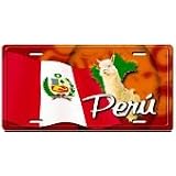 Peru Flag Decorative License Plates Cool Car Auto Tag Novelty