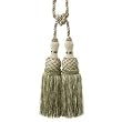 Ivory and Paris Green Elizabeth Tassel