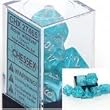 Chessex Dice: Polyhedral 7-Die Cirrus Dice Set - Aqua /silver