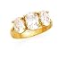 14K YELLOW GOLD AND 3 OVAL CZ BAND WITH 4.0CTW