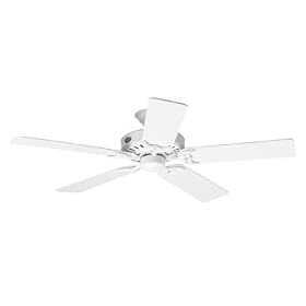 Hunter Summer Breeze-White Bleached Oak-Blades-Ceiling Fan, White#25517 by Hunter
