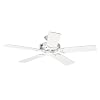 Hunter 25517 Summer Breeze 52-Inch 5-Blade Ceiling Fan, White with White/Bleached Oak Blades