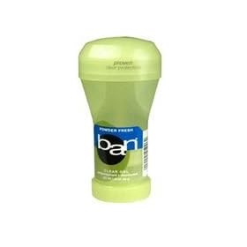 Ban Clear Gel Anti-Perspirant & Deodorant, Powder Fresh - 2. 25 Oz