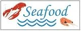 NEOPlex 4' x 10' Seafood Theme Business Advertising Banner -
Seafood Lobster Shrimp