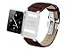 iWatchz STLDBRDYTP Timepiece Stainless Leather Watch Strap for iPod nano 6th Gen with Deploy (Dark Brown)