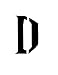 16x20 Large Letter Stencil-Wizard Font from 4 Ply Mat Board -LetterD