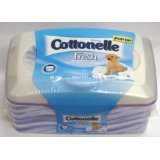 Cottonelle Fresh Flushable Moist Wipes, Pop-up Tub, 42 Count (Pack of) 126 Wipes Total with Aloe Vera and Vitamin E