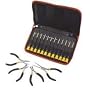 Compact 16-Piece Precision Screwdriver and Mini Plier Set - Zippered Case