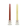 Advent Christmas Candle With Glass Holder - Cream