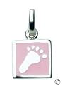 Kit Heath Sterling Silver Pink Foot Pendant and Chain with FREE gift Box