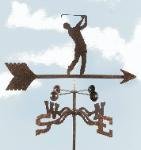 Golfer - Male Garden Stake Weathervane