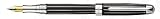 Laban Black & .925 Sterling Silver Perpendicular Broad Point Fountain Pen - LST-F9191-11B
