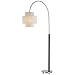 Lite Source Olina Chrome and Leather Wrap Arch Floor Lamp