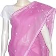 Beautiful Sari in Cotton Chikan Embroidered (chsari074)