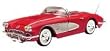 Corvette Convertible 1958, Red