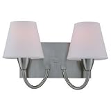 Sea Gull Lighting 44385BLE-962 Stockholm Two-Light Vanity/Bath Fixture, Brushed Nickel Finish with Etched Opal Glass Shades Sea Gull Lighting 44385BLE-962 Stockholm Two-Light Vanity/Bath Fixture, Brushed Nickel Finish with Etched Opal Glass Shades