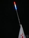 NEW RV 22' TELESCOPIC FLAG POLE / LED CAMP LOCATOR SET