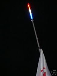 NEW RV 22' TELESCOPIC FLAG POLE / LED CAMP LOCATOR SET