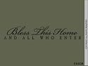 BLESS THIS HOME AND ALL WHO ENTER Vinyl wall lettering quotes and sayings home art decor decal
