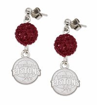 Detroit Pistons Ovation Crystal Earrings