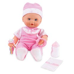 Little Mommy Real Loving Baby Cuddle & Coo Doll - Pink Velour/White Outfit