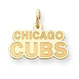 14K Chicago Cubs Large Team Name Charm