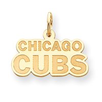 14K Chicago Cubs Large Team Name Charm