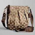 Coach Signature Op Art Parker Swingpack Messenger Bag Purse 42531 Khaki Bronze