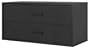 2-Drawer Extended Cube - Black (Black) (15"H x 30"W x 15"D)