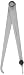 Brown & Sharpe 599-836-6 Hermaphrodite Adjustable Point Caliper, 6
