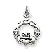 Pendant - Sterling Silver Antiqued Celtic Knot Claddaugh Pendant