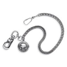 Harley-Davidson&reg; Men's Skull Biker 19" Wallet Chain. Heavy-duty. Custom sculpted medallion. 99454-06V