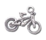 Solid Sterling Silver Mountain Bike Charm