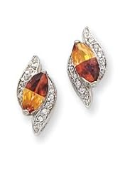 Sterling Silver Rainbow and Clear CZ Earring QE2954"
