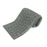 CablesToBuy&trade; High Quality Flexible Full Sized Keyboard, Black, USB, PS/2