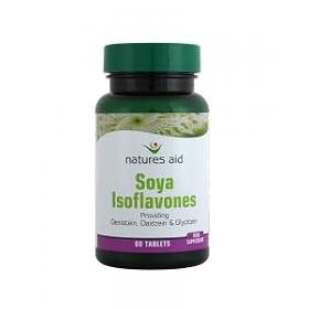 Natures Aid Soya Isoflavones (Genistein, Daidzein & Glycitein) (60 Tablets non GM, 50mg)