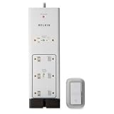 Conserve Energy Saving Surge Protector w/Remote Switch, 8 Outlets, 4 ft Cord,BLKBG10800004