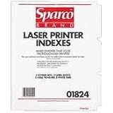 Laser Printer Indexes, Punched, 8-Tab, 25 ST/PK, White, Sold as 1 box