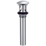 Danze D495008BN 1-1/2-Inch Drain with Overflowith with Cover and Grid Strainer, Brushed Nickel
