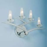 Contemporary Lamps, Hattie Four Light Glass and Chrome Wall Sconce by Eurofase--Excellent customer service--see our feedback.