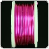 Rhinestone Biz Colored Copper Wire with Silver Plated Base 20 Gauge 6 Yard - Hot Pink - 1 Each
