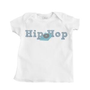 Boy's White Infant T-Shirt with Hip Hop Design - Apparel