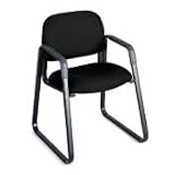 SAF3447BL Sled-base Guest Chair,22-1/2x24x32-1/2,Black Vinyl