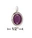 Sterling Silver 8x10mm Oval Sugilite Pendant Roped Border - JewelryWeb