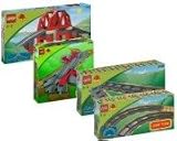 Lego Duplo Ville Eisenbahn 3774 Eisenbahnbr�ck 3775 Weichen 2734 6 gerade Schienen 2735 6 gebogene Schienen u Minibuch