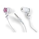 Altec Lansing MHP116NP Muzx Series In Ear Headphone with Pink Flower and Crystals